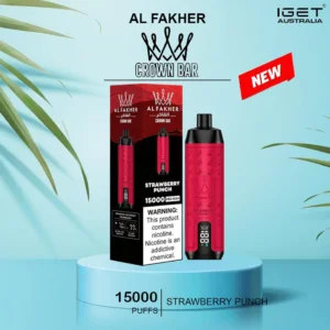 ALFAKHER CROWN BAR – STRAWBERRY PUNCH – 15000 PUFFS