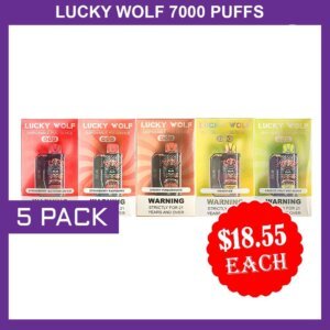 LUCKY WOLF 7000 PUFFS – 5 PACK