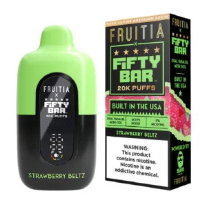 Strawberry Beltz Disposable Vape (20000 Puffs) by Fruitia x Fifty Bar