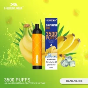 X-QLUSIVE MEGA BANANA ICE – 3500 PUFFS
